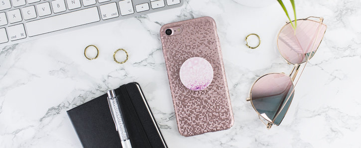 iPhone 7 Mosaic Case, Hand Grip & Stand - Rose Gold