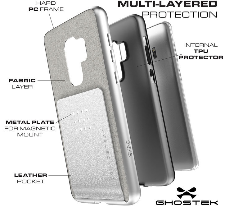 Funda Samsung Galaxy S9 Plus Ghostek Exec 2  - Marrón