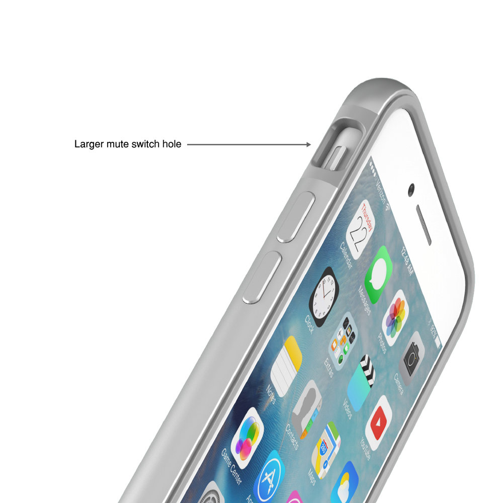 Funda iPhone 8 / 7 bumper aluminio ThanoTech K11 - Plata