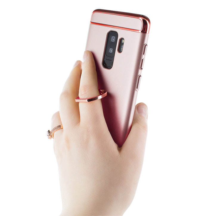Olixar X-Ring Samsung Galaxy S9 Plus Finger Loop Case - Rose Gold