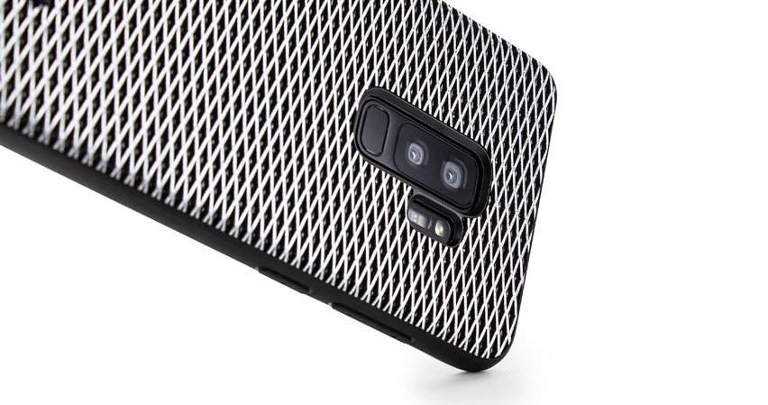 Kajsa Preppie Diamond Pattern Samsung Galaxy S9 Plus Case - Grey