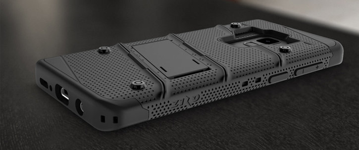 Funda Galaxy S9 Zizo Bolt Series con clip de cinturón - Negro