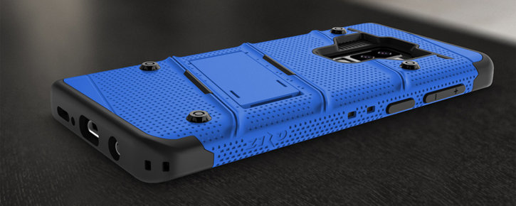 Funda Galaxy S9 Plus Zizo Bolt Series con clip de cinturón - Azul
