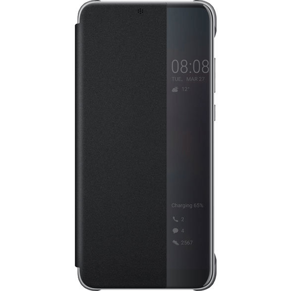 huawei p20 smart view flip cover black