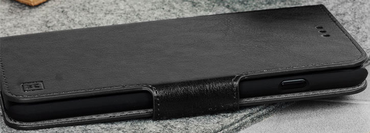 Olixar Leather-Style Motorola Moto G6 Wallet Stand Case - Black