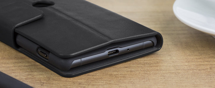 Housse Sony Xperia XZ2 Olixar portefeuille avec support – Noire