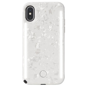 LuMee Duo iPhone X Double-Sided Lighting Case - Pearl White