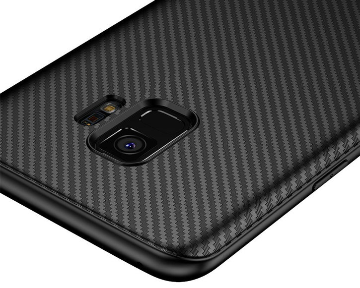 Olixar Carbon Fibre Samsung Galaxy S9 Case - Black