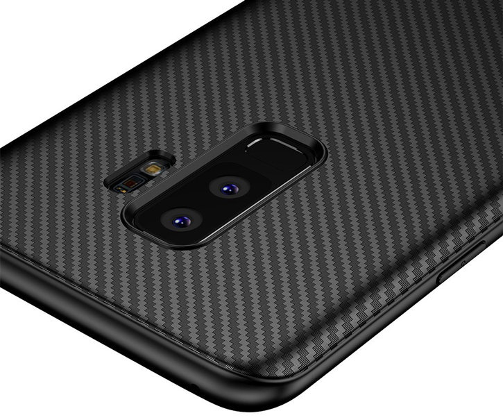 Olixar Carbon Fibre Samsung Galaxy S9 Plus Case - Black