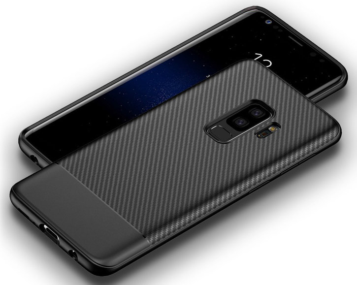 Olixar Carbon Fibre Samsung Galaxy S9 Plus Case - Black