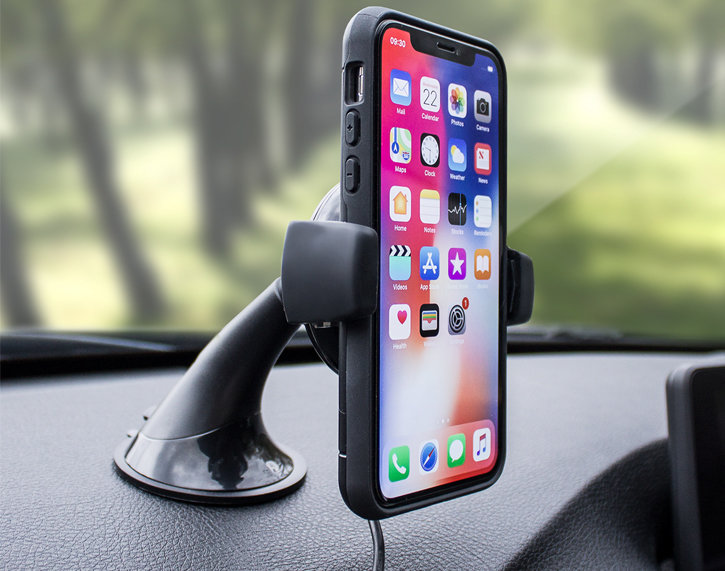 iPhone X Qi Wireless Charging Windscreen / Dash Car Holder
