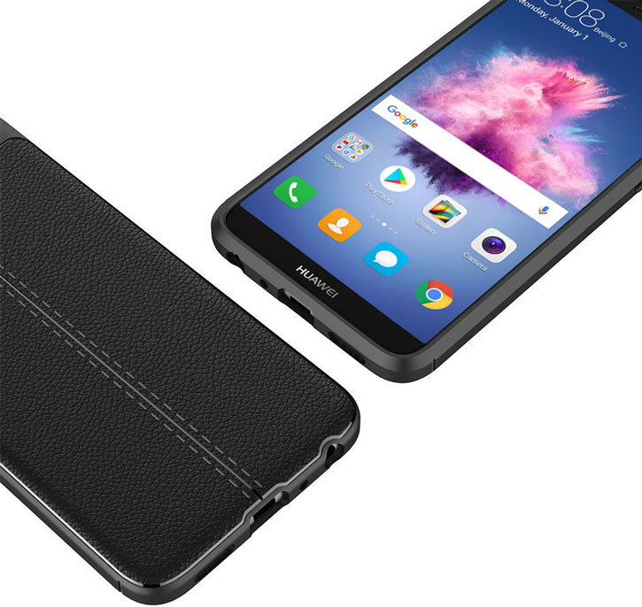Huawei P Smart Leather-Style Thin Case - Black