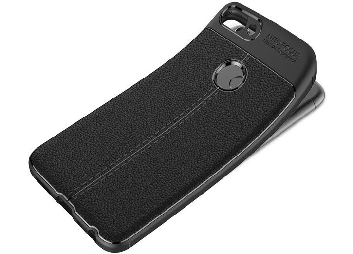 Huawei P Smart Leather-Style Thin Case - Black