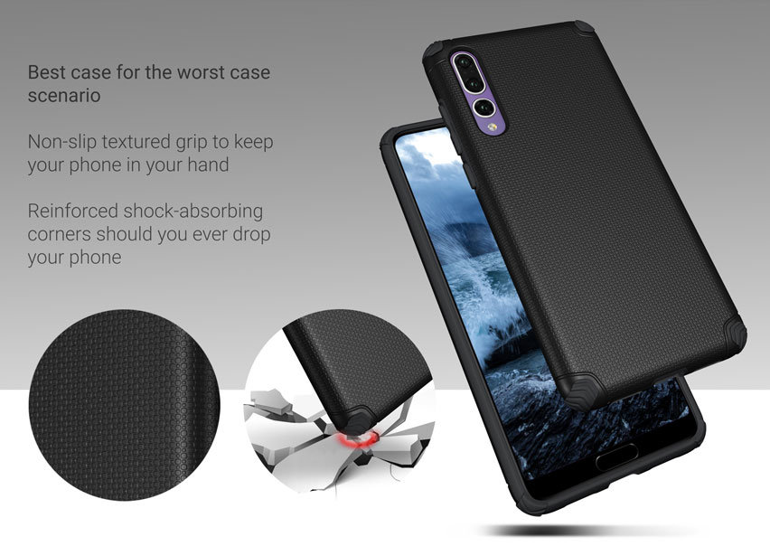 Olixar Magnus Huawei P20 Pro Case and Magnetic Holders - Black