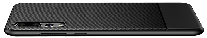 Coque Huawei P20 Pro Olixar effet fibre de carbone – Noire