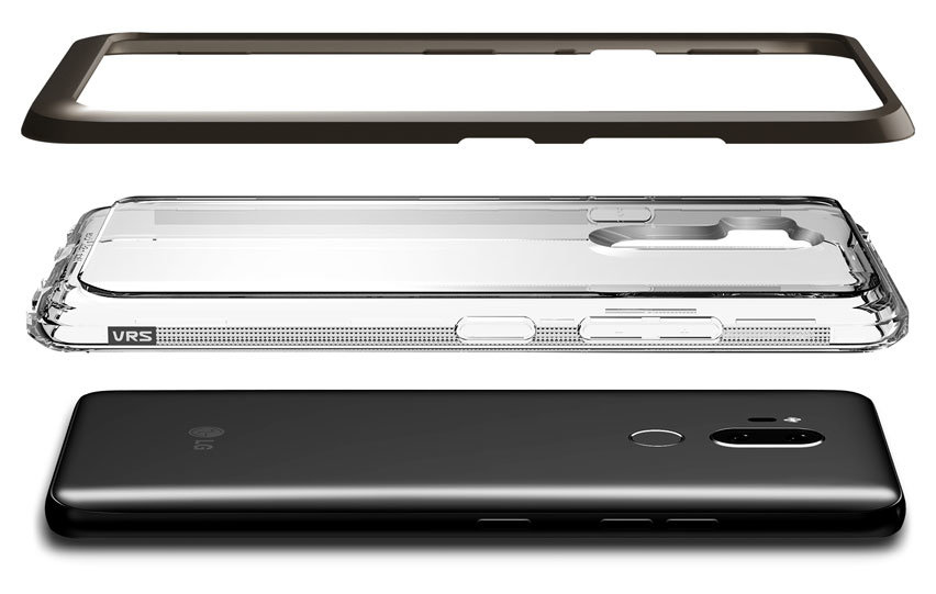 VRS Design Crystal Bumper LG G7 Case - Metal Black