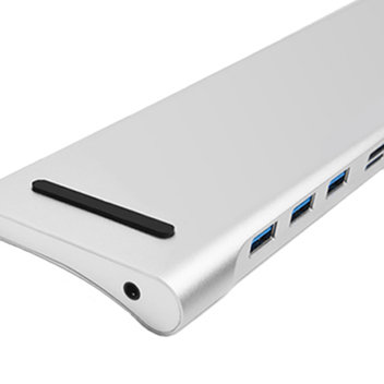 Apollo 11-in-1 USB-C Stand & Hub for MacBook & PC - Silver