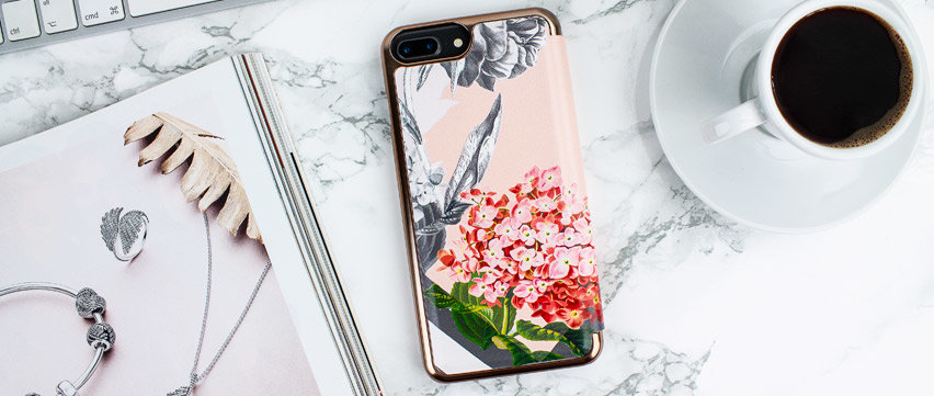 Ted Baker Emmare iPhone 8 Plus Mirror Folio Case - Palace Gardens