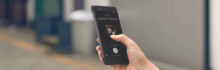 Original Sony Xperia XZ2 Premium Style Tasche Touch Case in Black