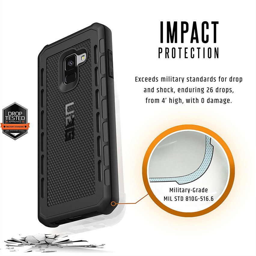 Coque Samsung Galaxy A8 Plus 2018 UAG Outback Protective – Noire