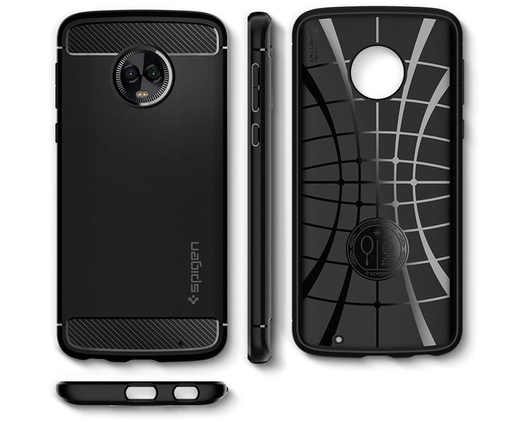 Spigen Rugged Armor Motorola Moto G6 Plus Tough Case - Black