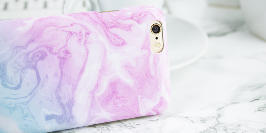 LoveCases Marble iPhone 6S Case - Dream Pink