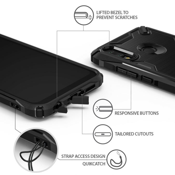 Rearth Ringke Onyx X Huawei P20 Lite Tough Case - Black