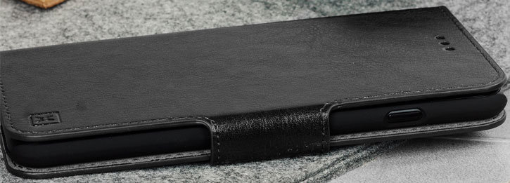 Olixar Leather-Style Samsung Galaxy J6 Wallet Stand Case - Black