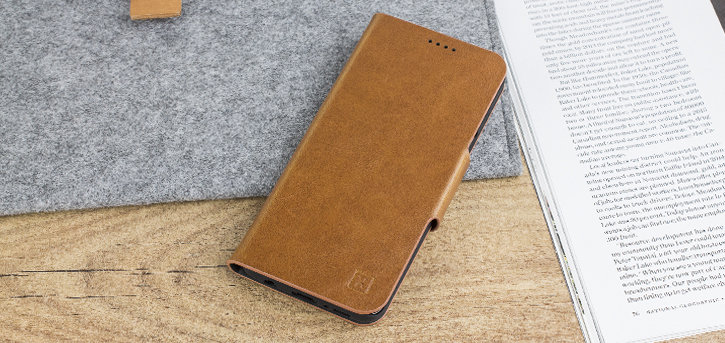 Olixar Leather-Style Samsung Galaxy A6 Plus 2018 Wallet Case - Tan