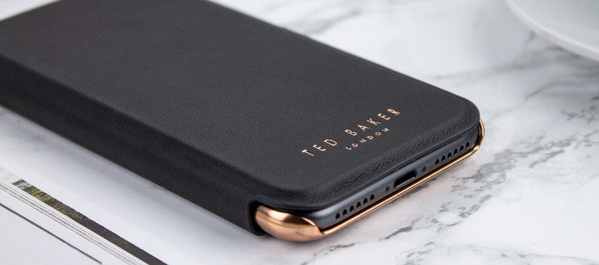 Ted Baker Shannon Mirror Folio iPhone 8 Case - Black / Rose Gold