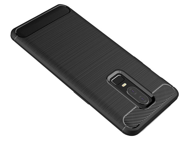 Olixar OnePlus 6 Carbon-Fibre Protective Case - Black