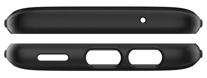 Spigen Rugged Armor Carbon Fiber-Style OnePlus 6 Tough Case - Black