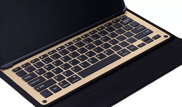 Encase Aluminium iPad 9.7 2018 Bluetooth Keyboard Folio Case - Gold
