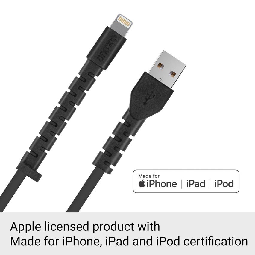 Coloud The Super Cable MFi 1.2m Lightning Cable for iOS Devces - Black