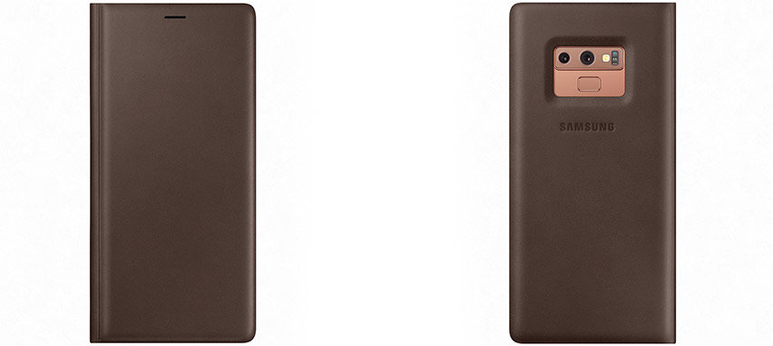 Official Samsung Galaxy Note 9 Leather View Cover Case - Brown