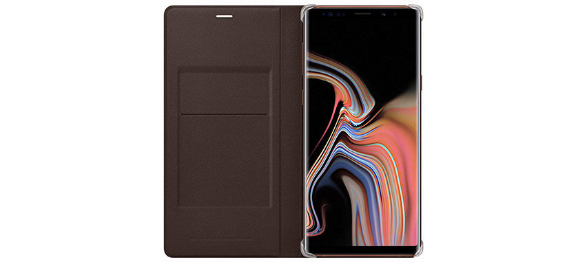 Official Samsung Galaxy Note 9 Leather View Cover Case - Brown