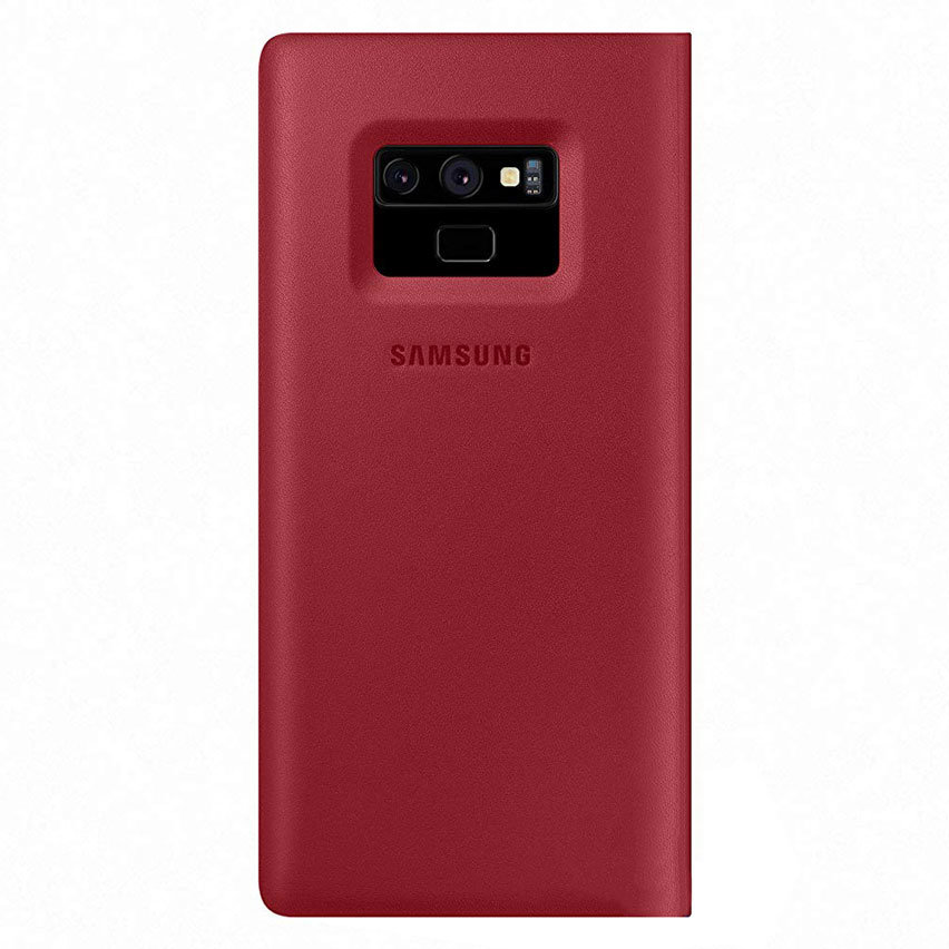 Official Samsung Galaxy Note 9 Leather View Cover Case - Red