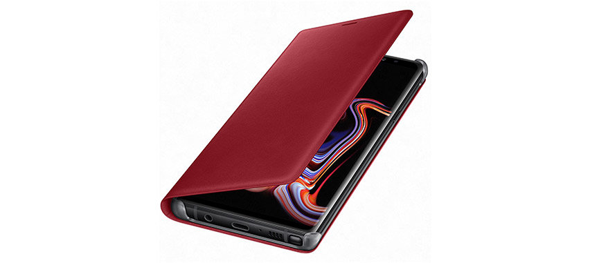 Official Samsung Galaxy Note 9 Leather View Cover Case - Red