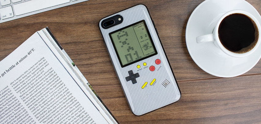 SuperSpot iPhone 8 Plus Retro Game Case - Carbon White