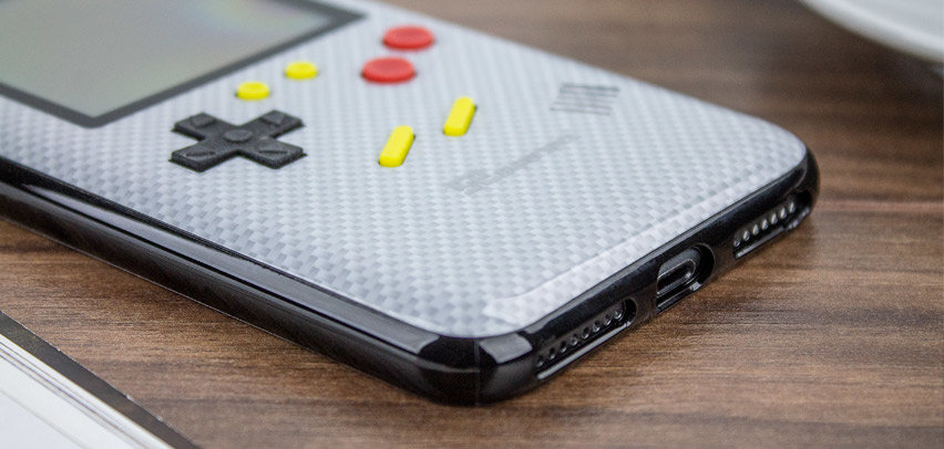 SuperSpot iPhone 8 Plus Retro Game Case - Carbon White