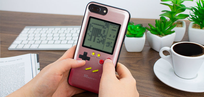 SuperSpot iPhone 8 Plus Retro Game Case - Rose Gold