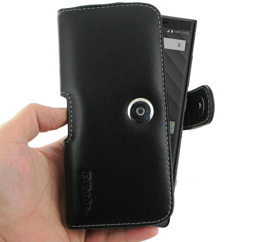 Genuine BlackBerry Leather Horizontal Belt Holster Case For Bold 9790, Curve Models