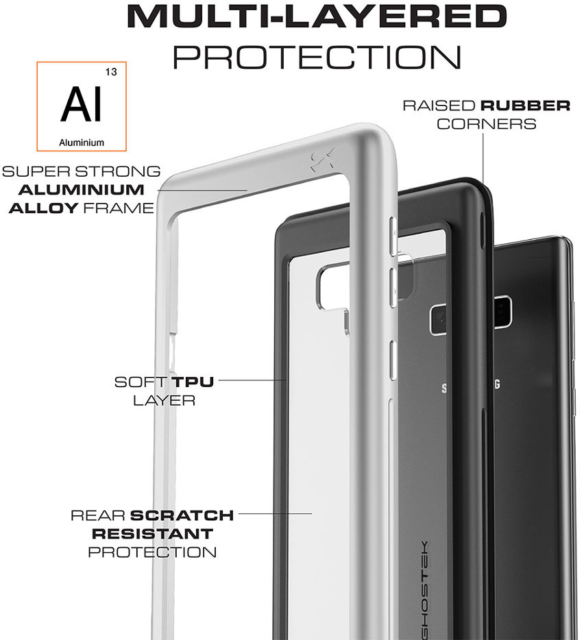 Ghostek Atomic Slim Samsung Galaxy Note 9 Tough Case - Black