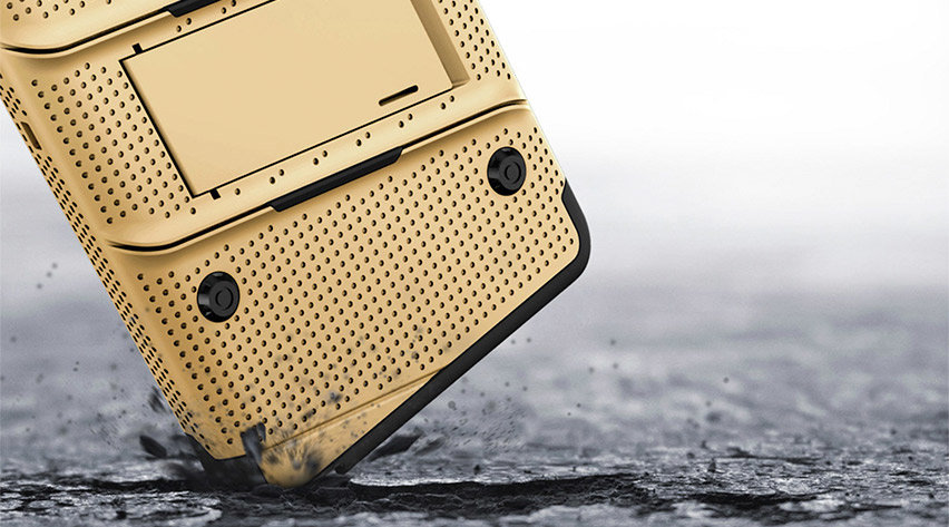 Zizo Bolt Series Note 9 Tough Case Hülle & Displayschutzfolie - Gold