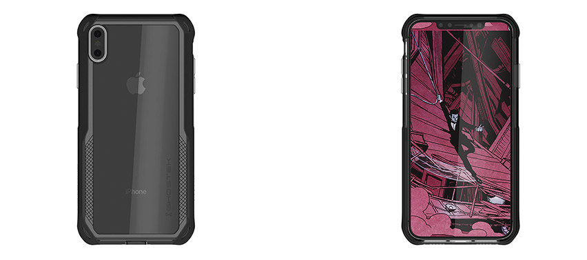 Coque iPhone XS Ghostek Cloak 4 – Coque robuste – Noir / transparent