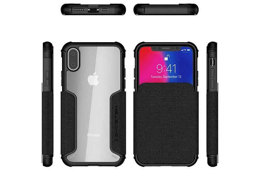 Ghostek Exec 3 Series iPhone XS Wallet Case - Black