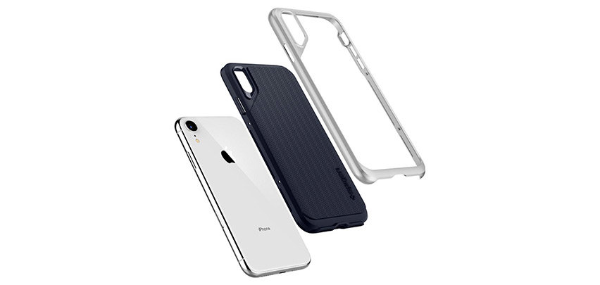 Spigen Neo Hybrid iPhone XR Case - Satin Silver