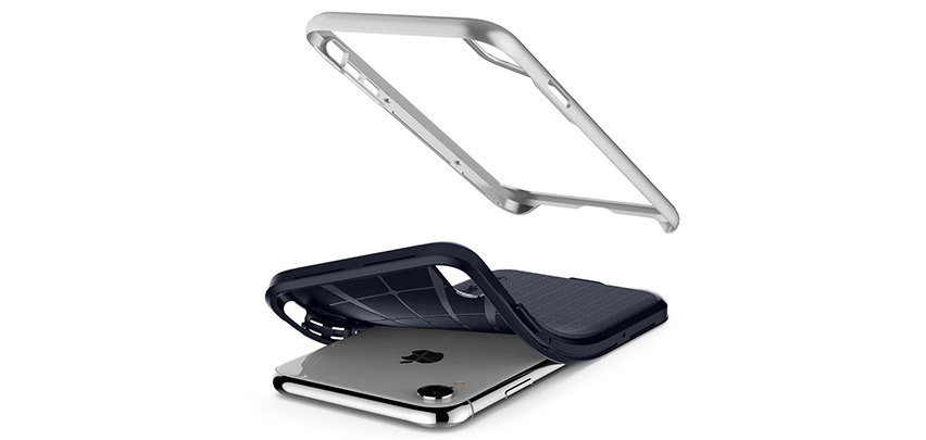 Spigen Neo Hybrid iPhone XR Case - Satin Silver