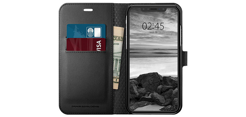 Spigen Wallet S iPhone XR Case - Black