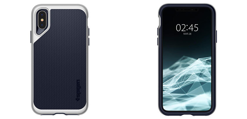 Coque iPhone XS Spigen Neo Hybrid – Fine & protectrice – Argent satiné